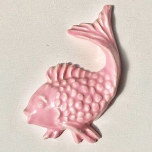Vintage Mid Century Ceramic Fish Wall Plaque